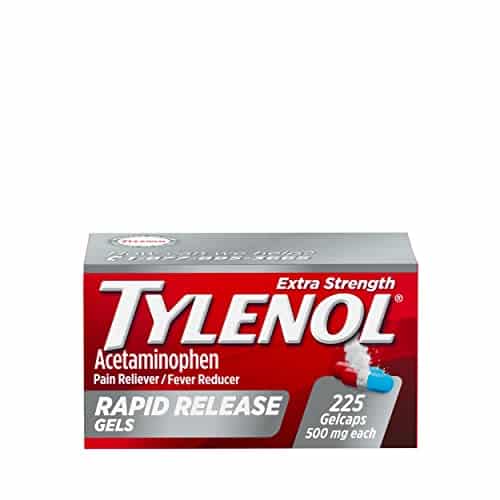 Tylenol Extra Strength Acetaminophen Rapid Release Gels, Pain Reliever & Fever Reducer Medicine, Gelcaps with Laser Drilled Holes, mg Acetaminophen, ct(Packaging May Vary)